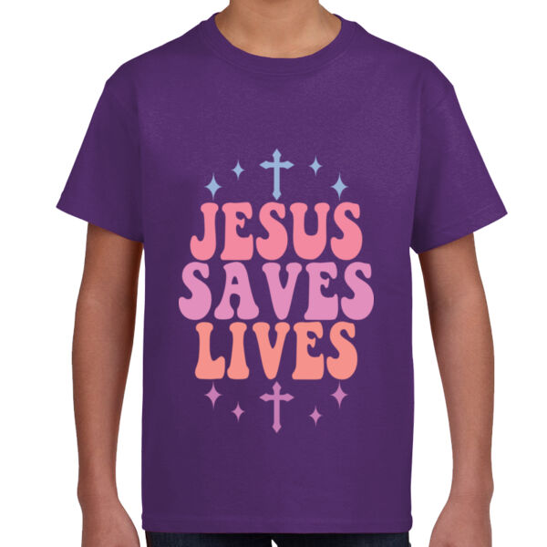 Jesus Saves Lives  - Unisex Youth T -Shirt Thumbnail