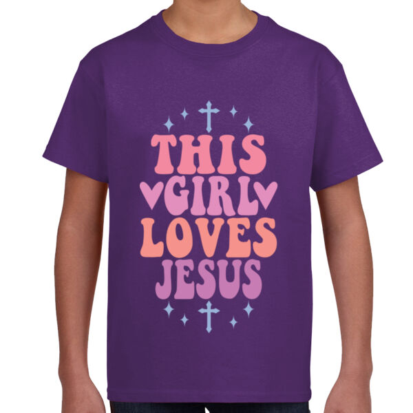 This Girl Loves Jesus  - Unisex Youth T -Shirt Thumbnail
