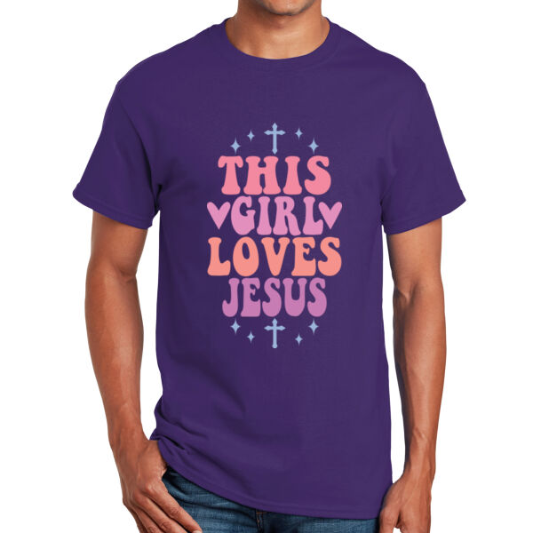 This Girl Loves Jesus - Unisex Adult T-Shirt Thumbnail