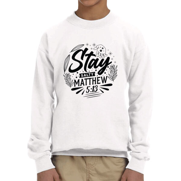 Stay Salty - Unisex  Youth Fleece Crew Sweatshirt  Thumbnail