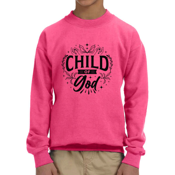 Child Of God 2 - Unisex  Youth Fleece Crew Sweatshirt  Thumbnail