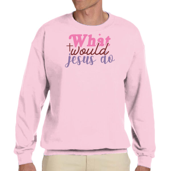 What Would Jesus Do - Unisex Adult Fleece Crew Sweatshirt Thumbnail