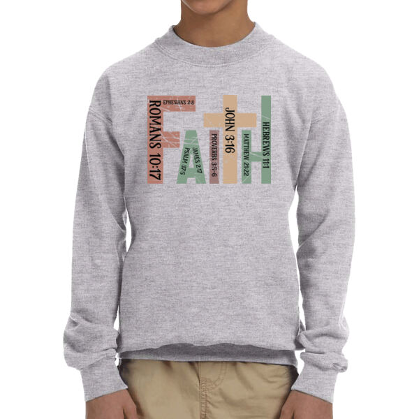 Faith 2 - Unisex  Youth Fleece Crew Sweatshirt  Thumbnail