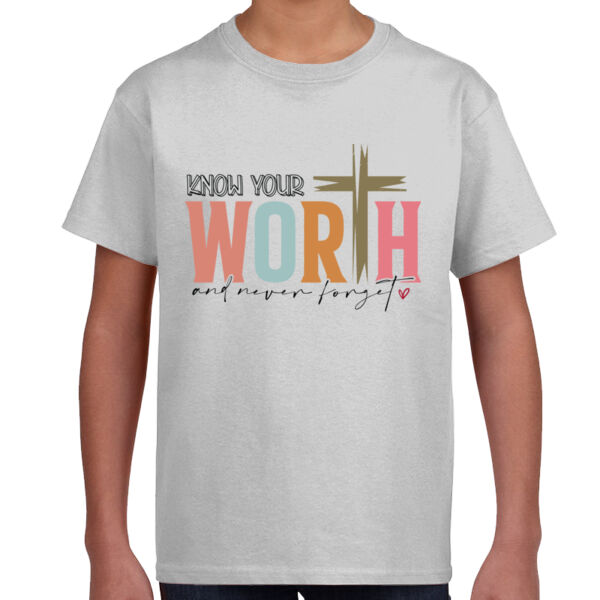 Know Your Worth And Never Forget - Unisex Youth T-Shirt Thumbnail