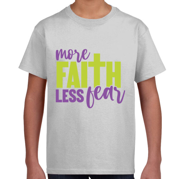 More Faith Less Fear - Unisex Youth T-Shirt Thumbnail