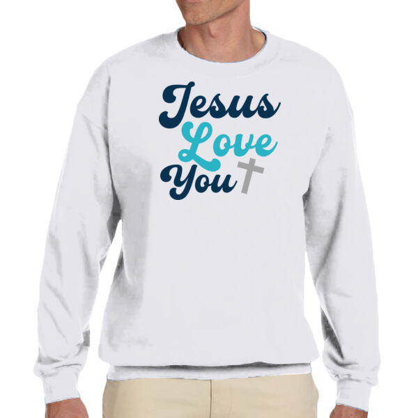 Jesus Love You - Unisex Adult Fleece Crew Sweatshirt Thumbnail