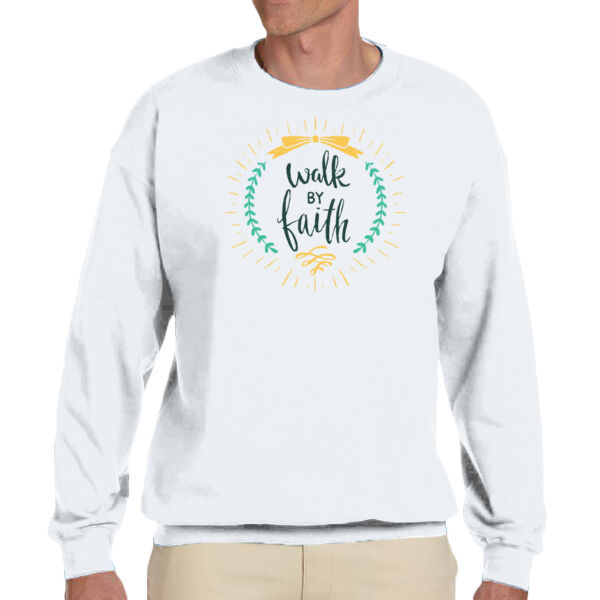 Walk By Faith - Unisex Adult Fleece Crew Sweatshirt Thumbnail