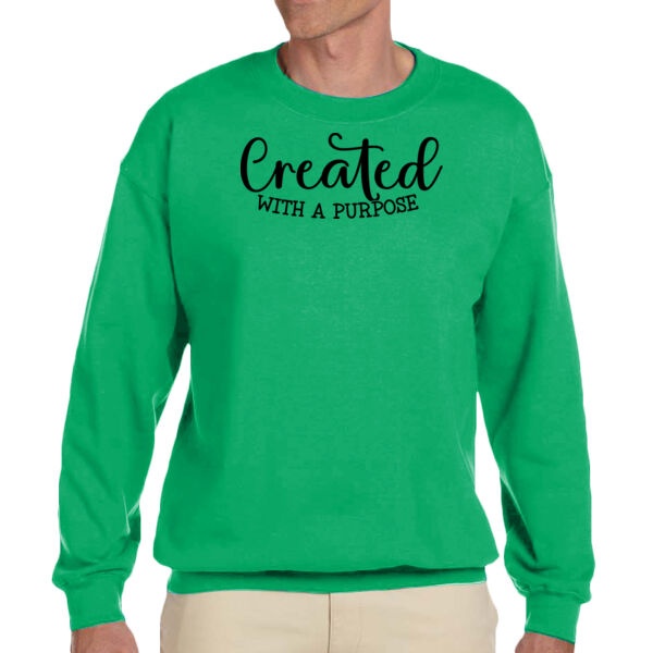 Created with a Purpose - Unisex Adult Fleece Crew Sweatshirt Thumbnail