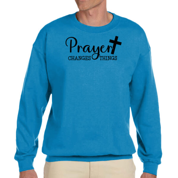 Prayer Changes Things - Unisex Adult Fleece Crew Sweatshirt Thumbnail