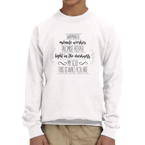This is who you are - Unisex Youth Fleece Crew Sweatshirt  Thumbnail